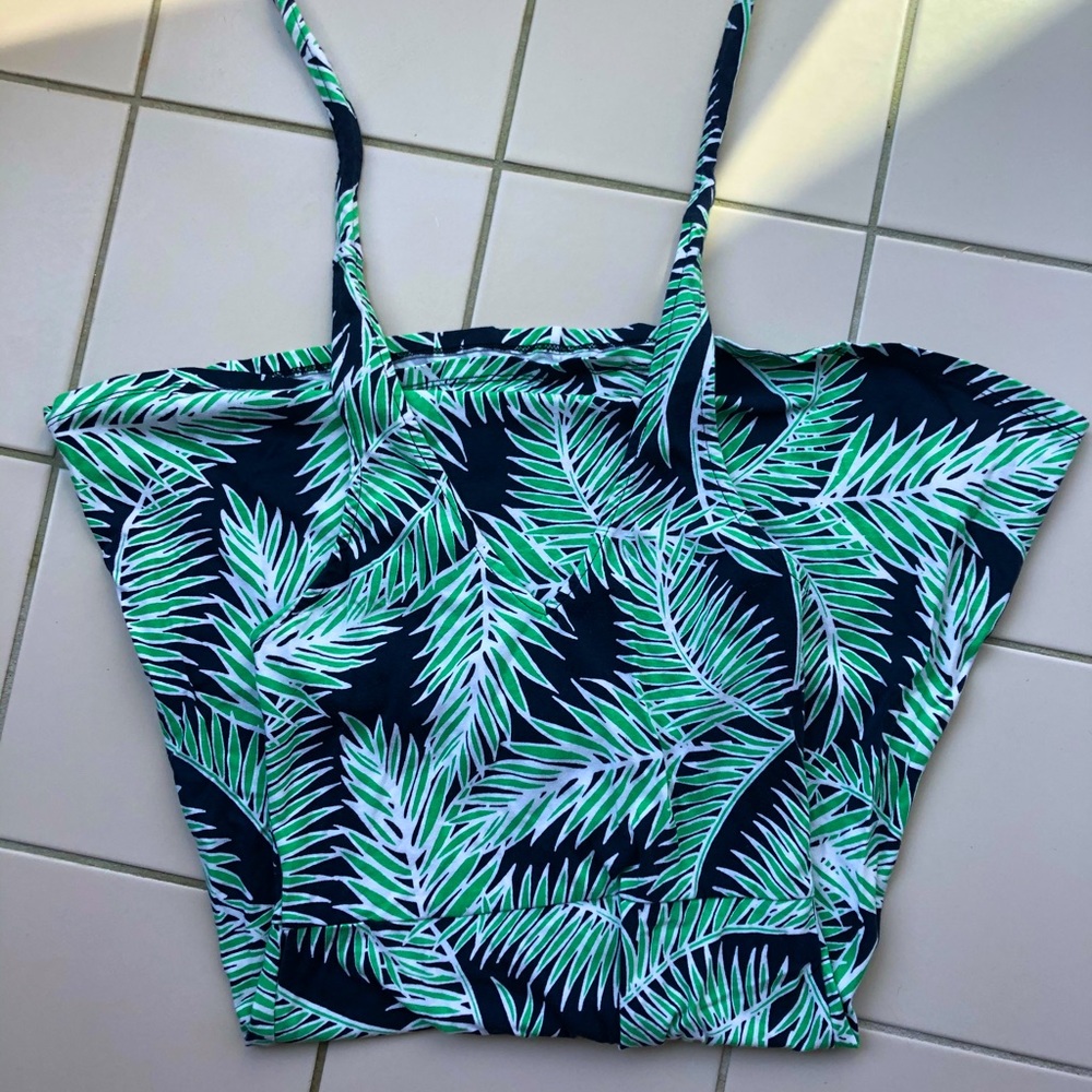Palm Print Halter Dress